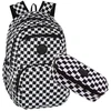 Cool Pack Coolpack plecak szkolny młodzieżowy pepitka 2w1 krata juoda-balta