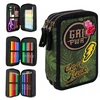 Cool Pack Forminis trijų skyrių penalas su priedais CoolPack Jumper 3 Badges G Žalias