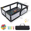 Costway Kojec juoda su piłkami suchy basen 206x147x68,5 cm
