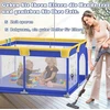 Costway KOJEC vaikams dziecięcy Žaidimų aikštelė su wejściem składany su siatką 200x180