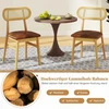 Costway Medinės rotango kėdės, 2 vnt, Loft Vintage Brown