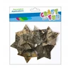 "Craft with Fun" dekoratyvinis medinis žievės žvaigždės ornamentas 6cm6vnt 12