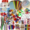 Craft With Fun Didelis kūrybinis dailės rinkinys vaikams su daugybe priedų