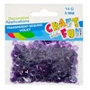 Craft With Fun Violetiniai skaidrūs apvalūs blizgučiai 8mm, 14g