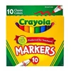 Crayola, Inc. Mokykliniai Spalvoti Žymekliai Plačiu Galiuku Crayola Markeriai 10 Spalvų