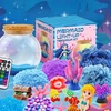 Creative Mermaid rinkinys mergaitėms, kinetinis smėlis, naktinė lempa, pasidaryk pats