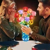 Cubimana AMŽINAI ROŽIŲ KALULAI PUOKŠTĖS GĖLĖS SU VATE PORNAMENTAIS VALENTINO DIENOS DOVANA 827 vnt.
