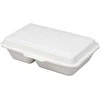 Cukranendrių pluošto dėžutės Bio 24x15.5x6.5cm/50vnt. dviejų dalių/baltos