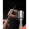 CUTICLE PUSHER TRIMER FORK 2IN1 NERŪDijančiojo plieno TIKSLIUS MANIKIūras