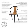 D2.Design Bella kėdė juoda/natūrali (dydis: universalus)