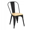 D2.Design Paris Wood kėdė, juoda, natūrali pušis (Dydis: universalus)