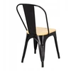 D2.Design Paris Wood kėdė, juoda, natūrali pušis (Dydis: universalus)