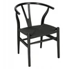 D2.DESIGN Kėdė Wicker Juoda, juoda, įkvėpta Wishbone