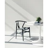 D2.DESIGN Kėdė Wicker Juoda, juoda, įkvėpta Wishbone