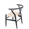 D2.DESIGN Kėdė Wicker Naturali Juoda, įkvėpta Wishbone