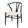 D2.DESIGN Kėdė Wicker Naturali Juoda, įkvėpta Wishbone