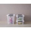 Plastikinė dėžė fiksuojamu dangčiu Pro Box Plast Team 70L permatoma