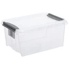Plastikinė dėžė fiksuojamu dangčiu Pro Box Plast Team 14L permatoma