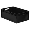 Daiktų laikymo dėžė Eurobox system 60x40xh12 cm, juoda, 22 l