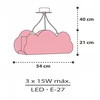 Dalber Lampa CHMURKA chmura chmurki Chmury Różowa 41410S