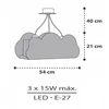 Dalber Lampa CHMURKA chmura chmurki Chmury Szara 41410E