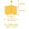Dalber Lampa wisząca 63402 FARMA zwierzęta gospodarstwo