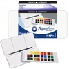 Daler Rowney Aquafine kelioninis akvarelės rinkinys, 24 pusiau užpildytos dėžutės