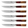 Damasko plieno peilių rinkinys kepsniams Kamazaki KZI210STK, 13 cm, 6 vnt.