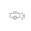 Bikuvalt LED juostos profilio dangtelis C CLICK, juodas, 3m