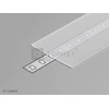 Bikuvalt 3m LED juostos profilio dangtelis H, matinis