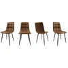 Dankor Design 4 CONIAK MINKŠTOS KĖDĖS MODERNĖS LOFTAS SVETAINĖS KĖDĖS Juodas DEN LEGS