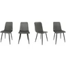 Dankor Design 4 DankorDesign AXA pilkų kėdžių rinkinys