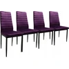 Dankor Design 4 purpurinių veliūrinių kėdžių rinkinys Elegance and Comfort HIT spalvingi modernūs