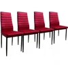 Dankor Design 4 veliūrinių kėdžių rinkinys Rožinė Raudona Elegance and Comfort HIT glamour HIT