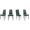Dankor Design 6 prekės ženklo CHAIRS rinkinys, minkštas žalias Curio dygsniuotas virtuvės HIT