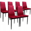 Dankor Design 6 veliūrinių kėdžių rinkinys Rožinė Raudona Elegance and Comfort HIT glamour HIT