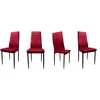 Dankor Design 6 veliūrinių kėdžių rinkinys Rožinė Raudona Elegance and Comfort HIT glamour HIT