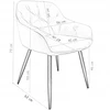 Dankor Design Aksominė dygsniuota kėdė, žavinga, aksominė, palėpė, moderni, apmušta, hitas