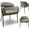 Dankor Design Detroito smėlio spalvos Curio kėdė Moderni fotelis svetainė Loft Glamour virtuvė