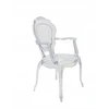 Dankor Design GLAMOUR fotelis, baltas polikarbonatas
