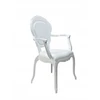 Dankor Design GLAMOUR fotelis, baltas polikarbonatas