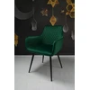 Dankor Design Lisbon fotelis, buteliukas žalias aksomas, juodos kojos