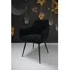 Dankor Design Lisbon fotelis, juodas velvetas, juodos kojos