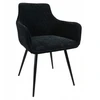 Dankor Design Lisbon fotelis, juodas velvetas, juodos kojos