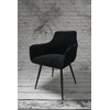 Dankor Design Lisbon fotelis, juodas velvetas, juodos kojos