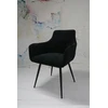 Dankor Design Lisbon fotelis, juodas velvetas, juodos kojos