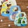 Dartomik 3 pakuotės CLEARANCE BIBS berniukui su VELCRO POCKET, dizainas be BPA