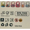 Dartomik 3 pakuotės CLEARANCE BIBS mergaitei su VELCRO POCKET BPA FREE raštais