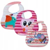 Dartomik 3 pakuotės CLEARANCE BIBS mergaitei su VELCRO POCKET BPA FREE raštais