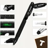 Bigstren Multifunctional pen - juodas 9-in-1 Bigstreen